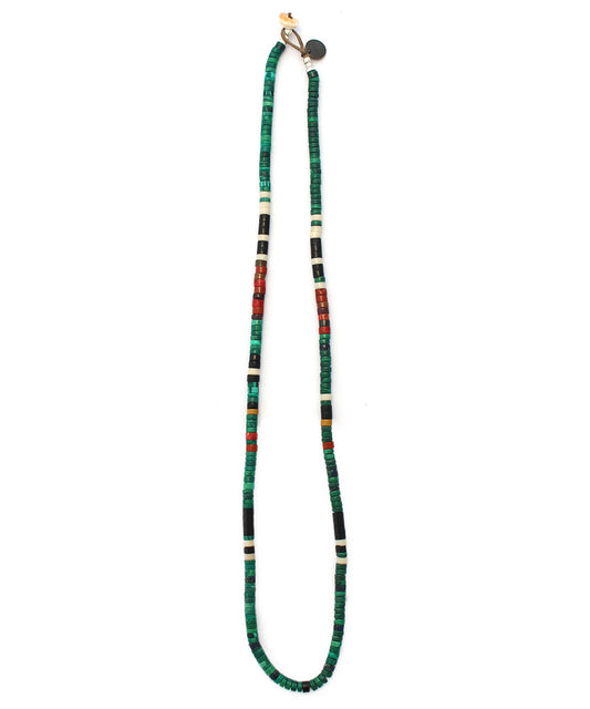 heishi beads necklace / malachite