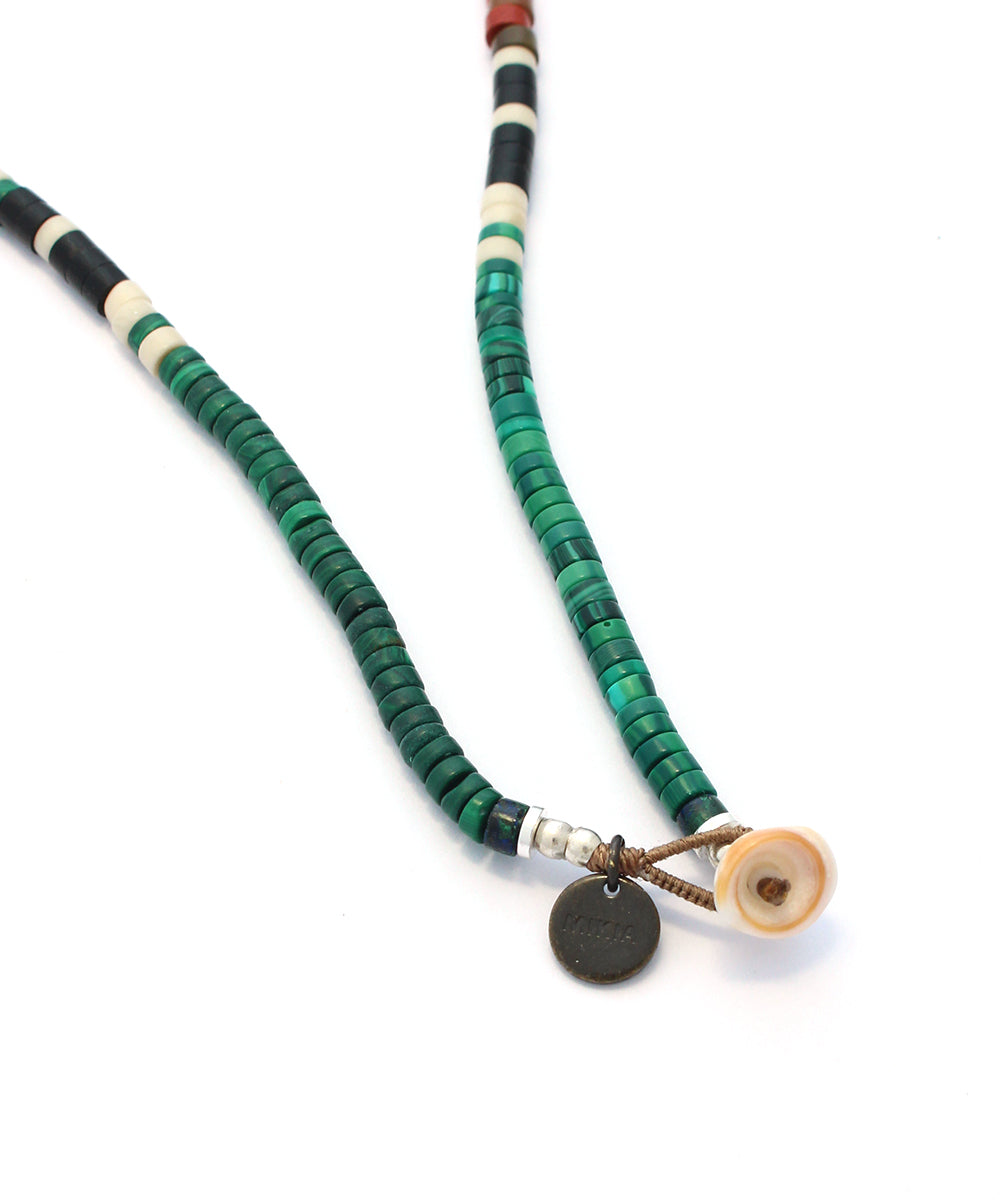 heishi beads necklace / malachite