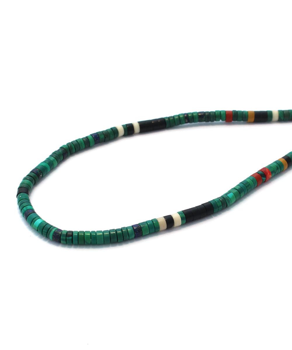heishi beads necklace / malachite