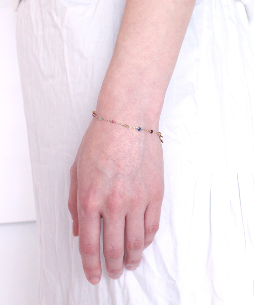 mikia ブレスレット K10 マルチストーン