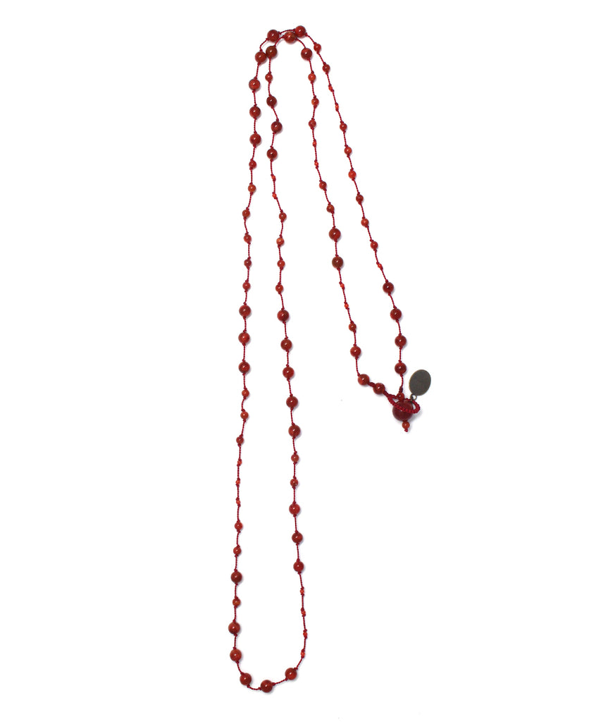AIYANA coral long necklace