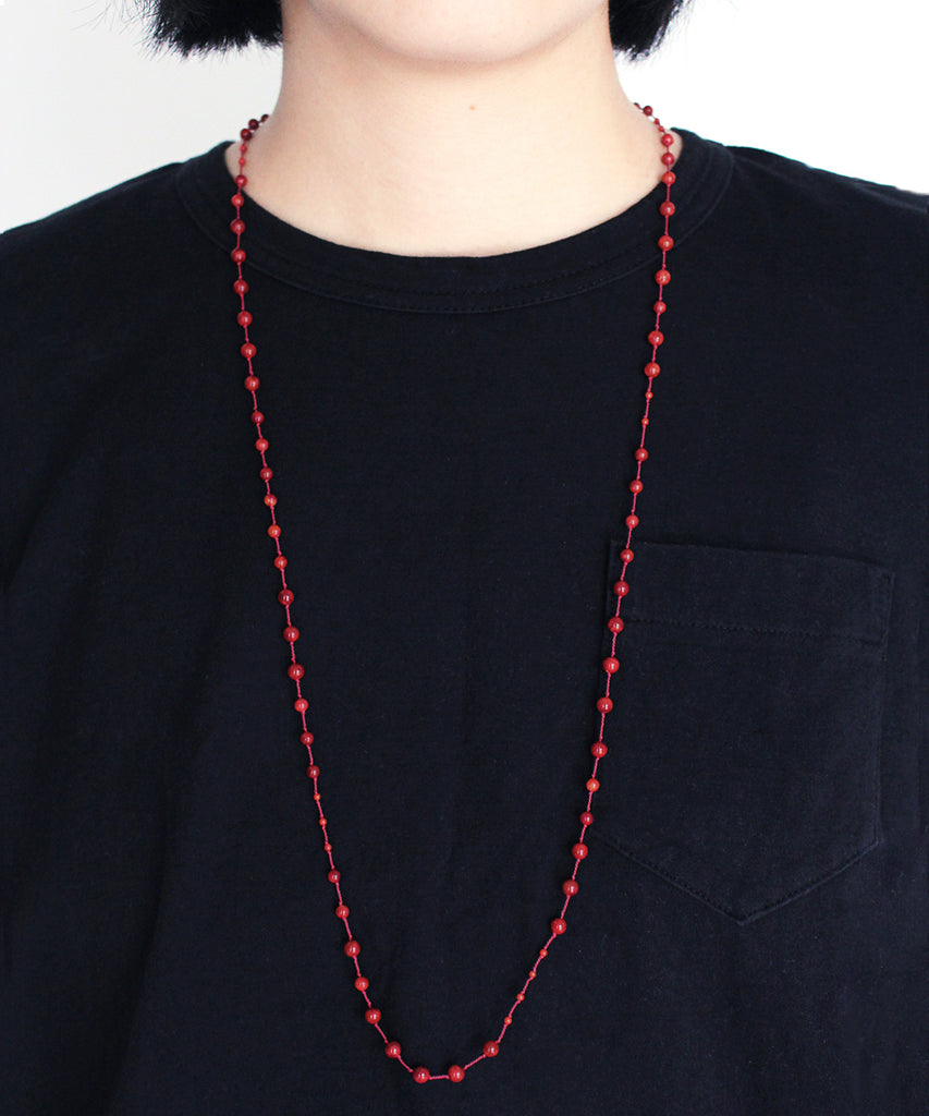 AIYANA coral long necklace