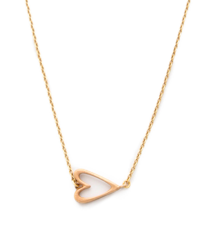 k10 gold heart necklace