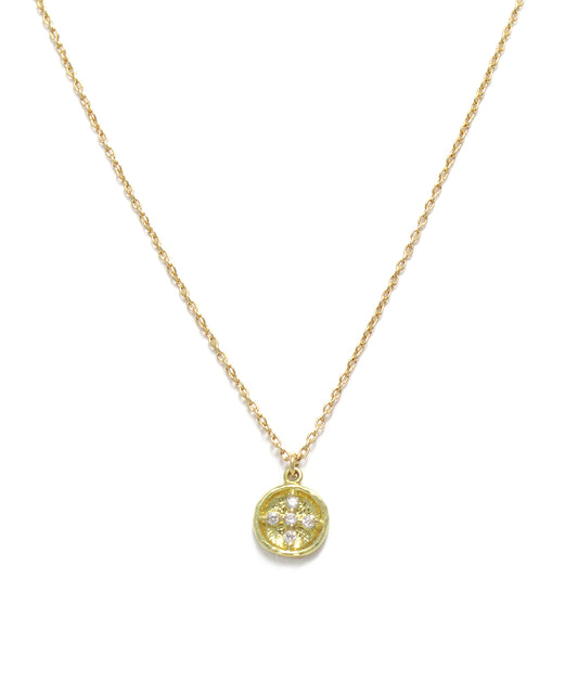 k18 diamond cross necklace