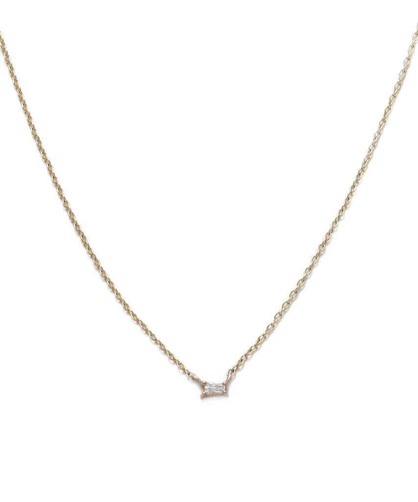 k10 gold / trapezoid diamond necklace
