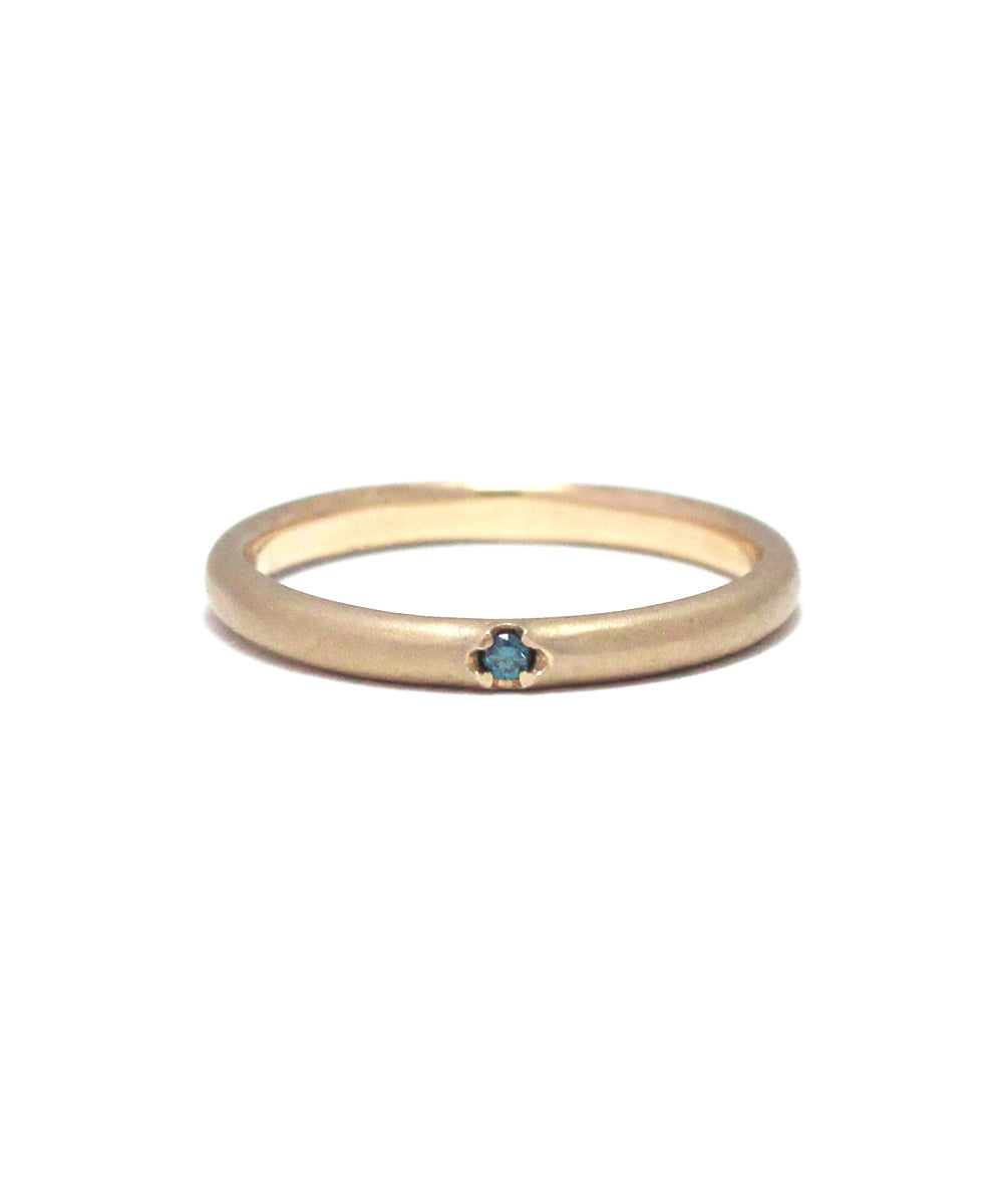 k10 gold / blue diamond ring
