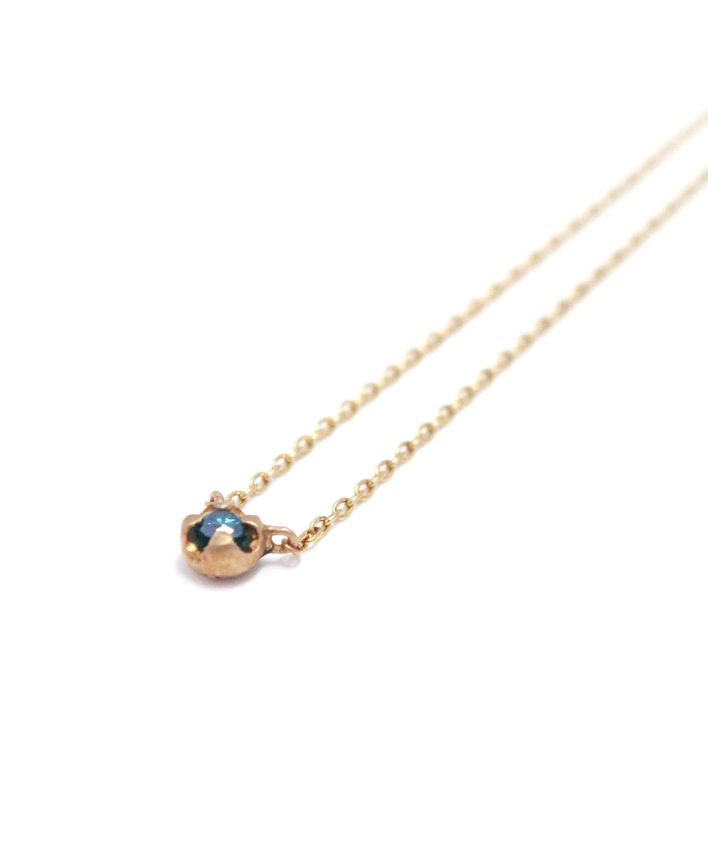 k10 gold / blue diamond necklace
