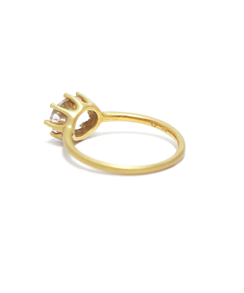 luminis ring / k18 white topaz