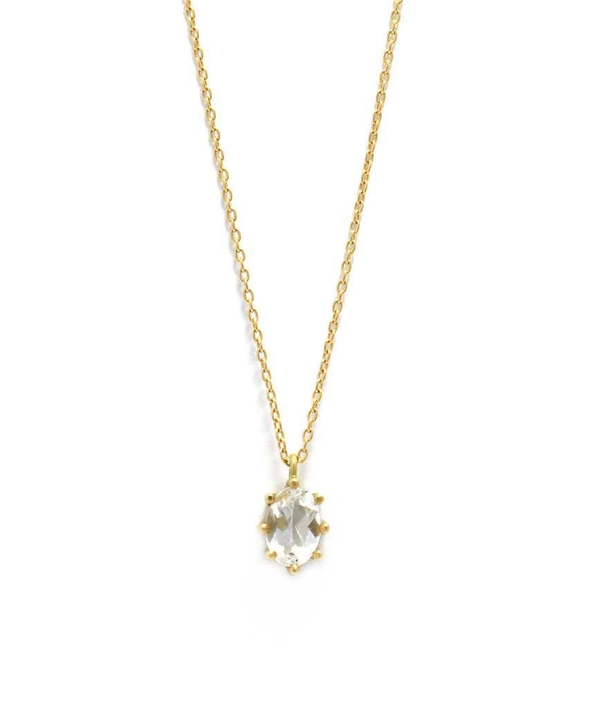 luminis necklace / k18 white topaz