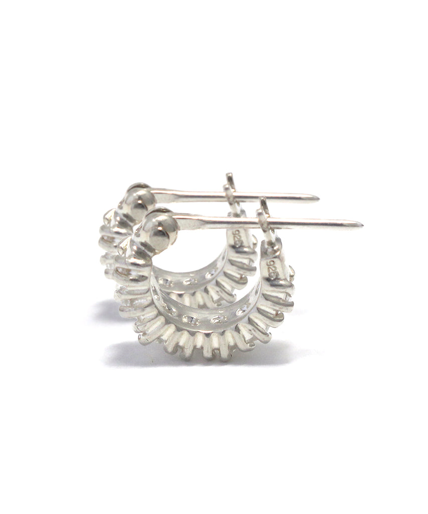 silver/white topaz pierce