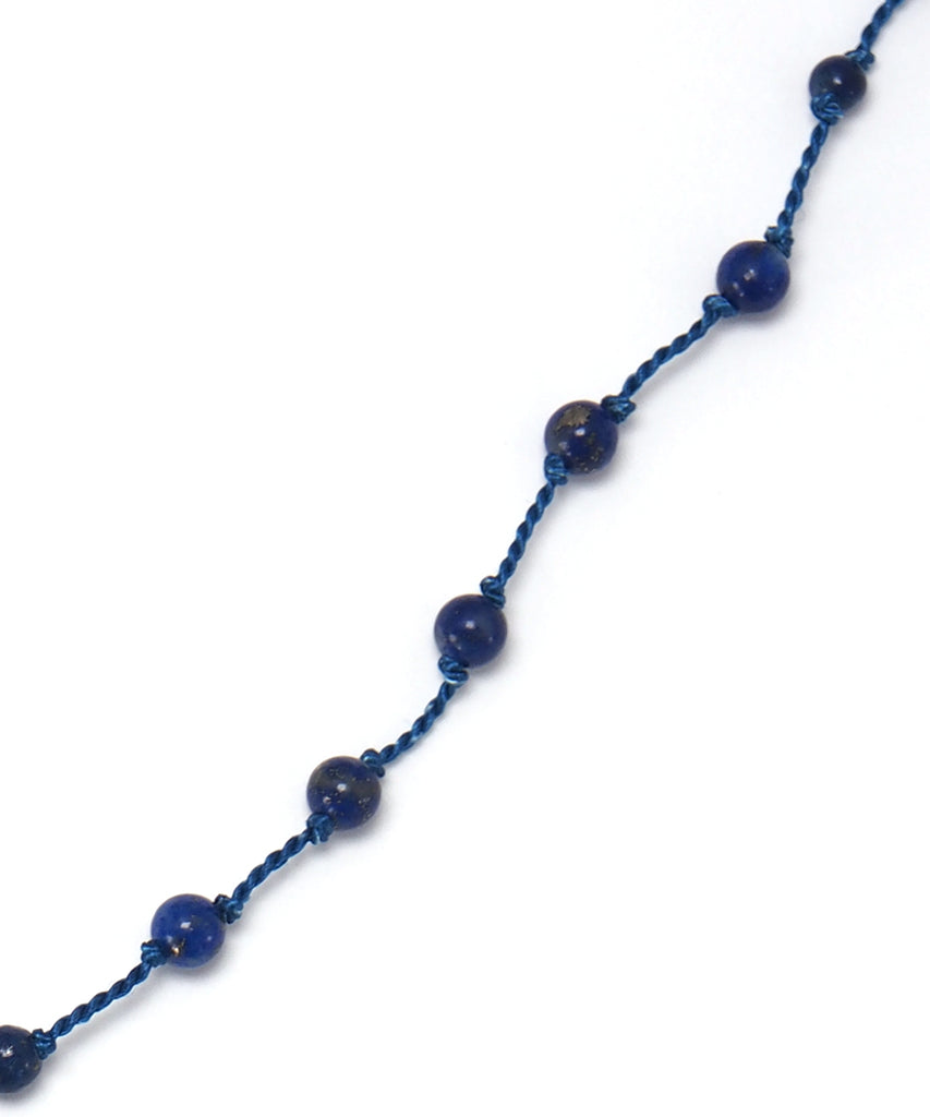 AIYANA lapis/rainbow obsidian long necklace