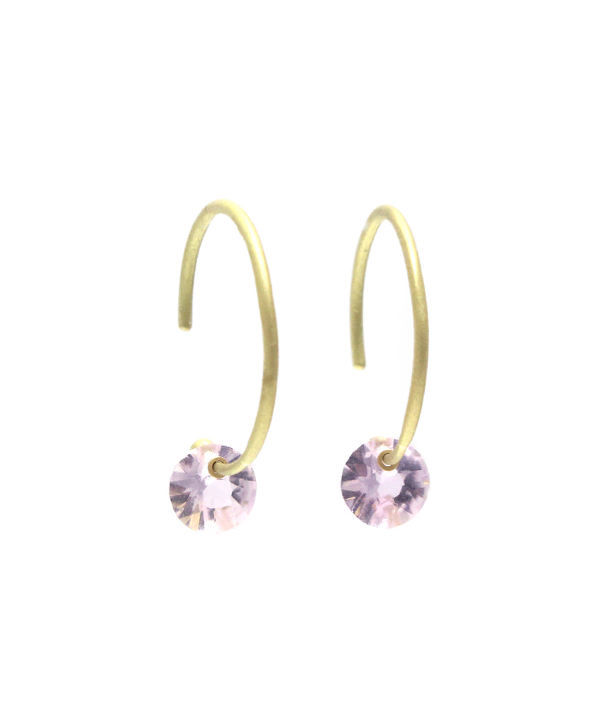 k18 pink topaz pierce