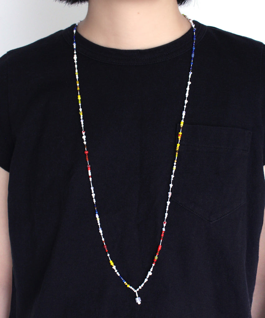 CARNIVAL howlite / multi glass necklace