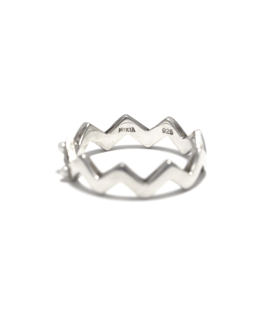 silver / freshwater pearl snake ring