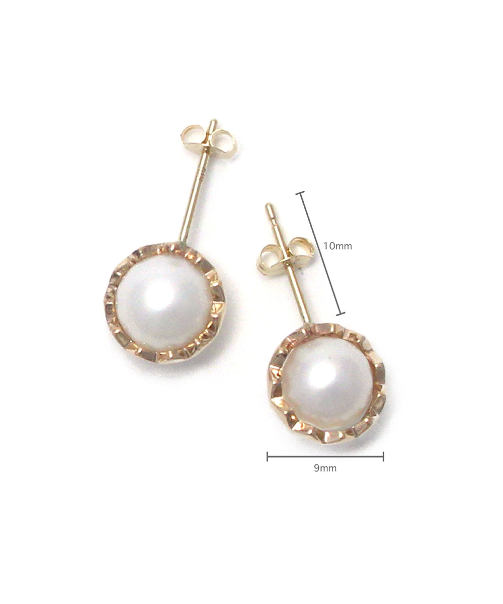 k10 gold / freshwater pearl pierce