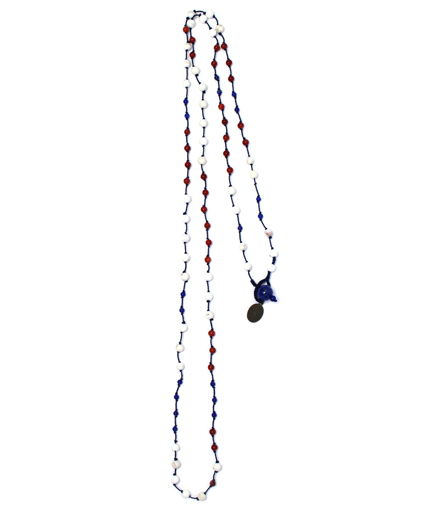 AIYANA tricolor long necklace