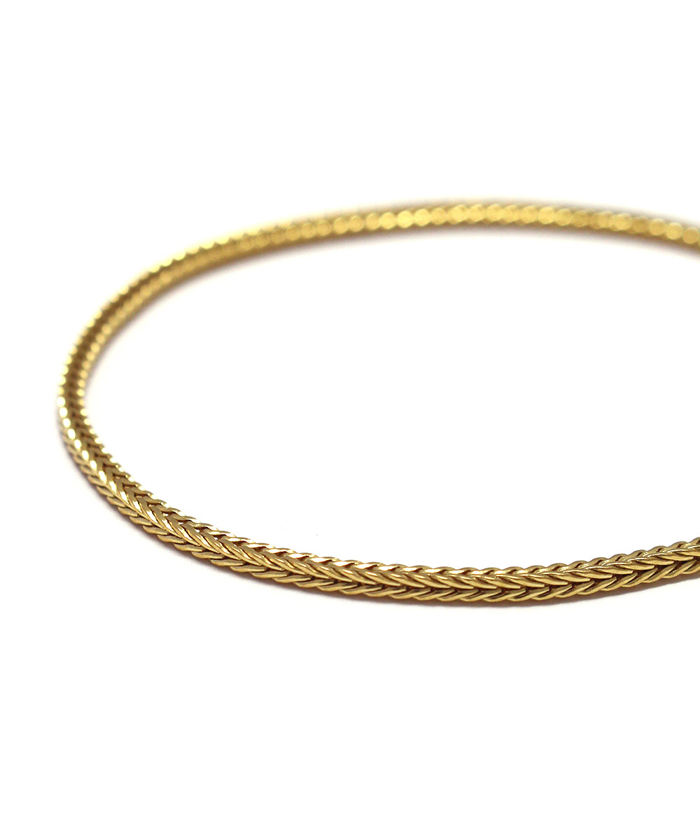 snake karabiner bracelet / k24 gold plated brass