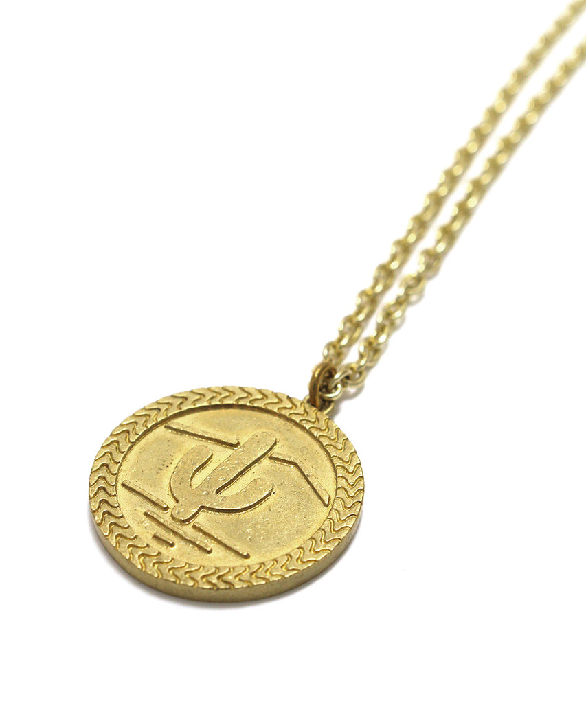 snake coin necklace / brass