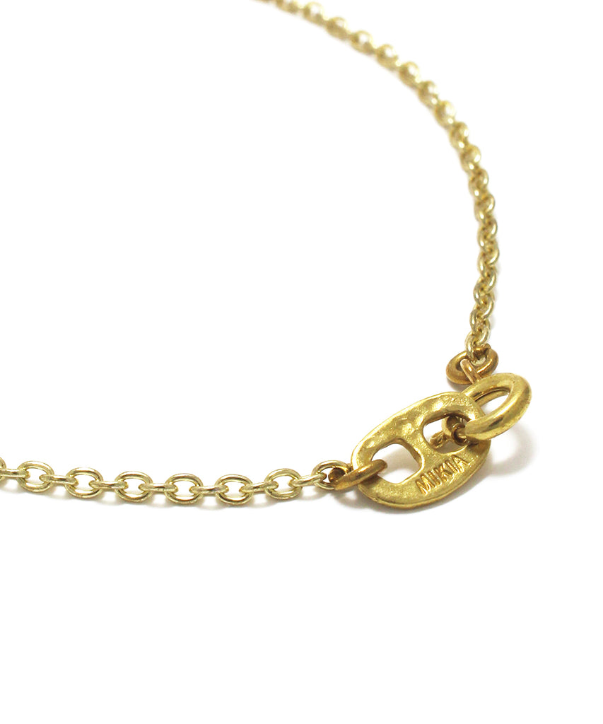 snake coin necklace / brass