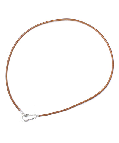snake karabiner necklace / natural leather