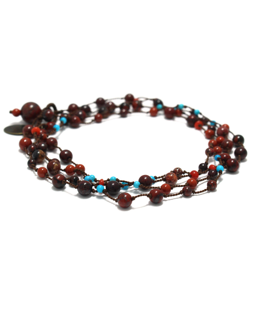 AIYANA poppy jasper necklace