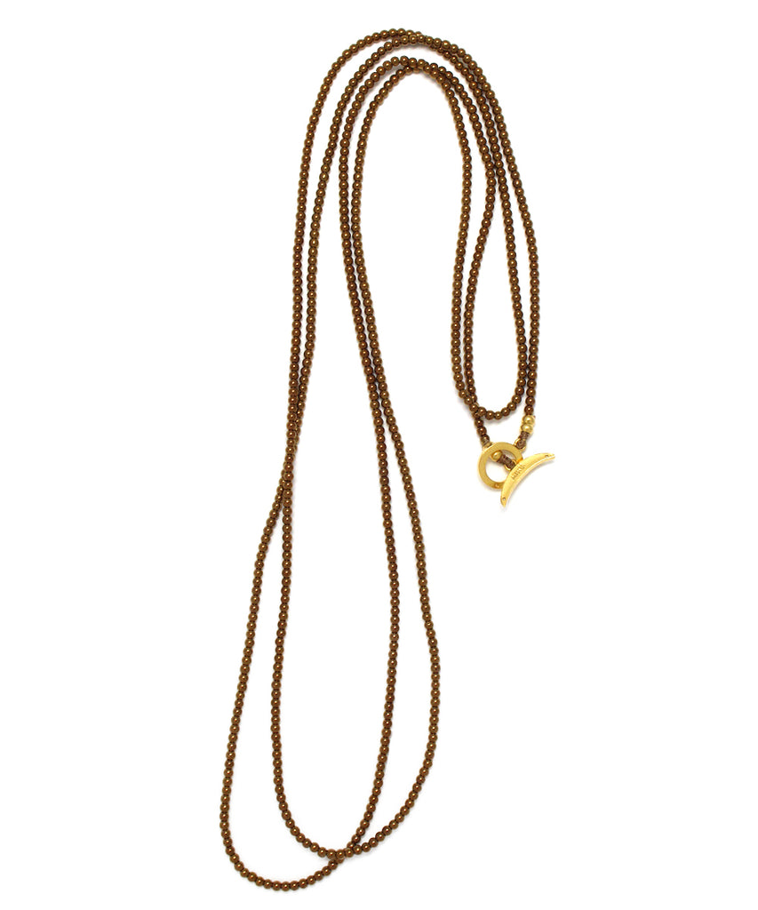 hematite copper long necklace / 2mm