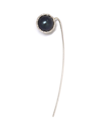 tahiti pearl snake earring / silver