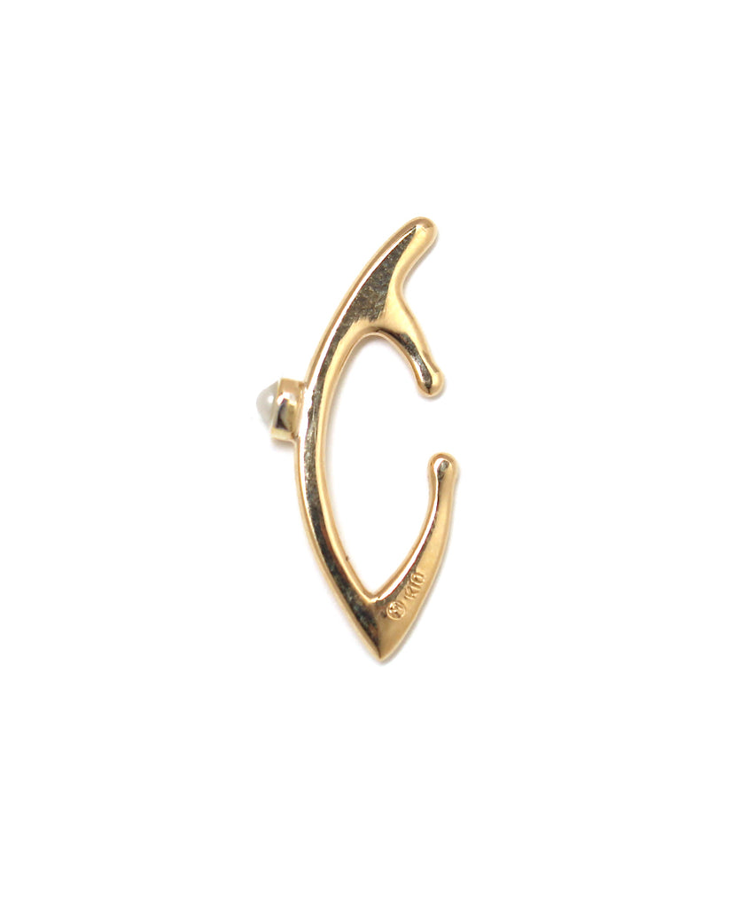 meteor ear cuff long / k10 pearl
