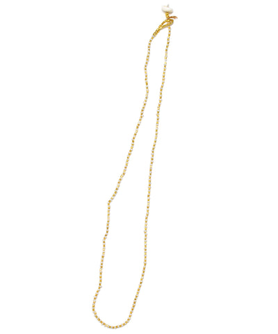 karen silver pearl necklace / gold