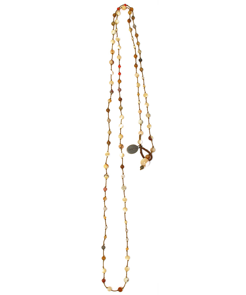 AIYANA fossil coral long necklace