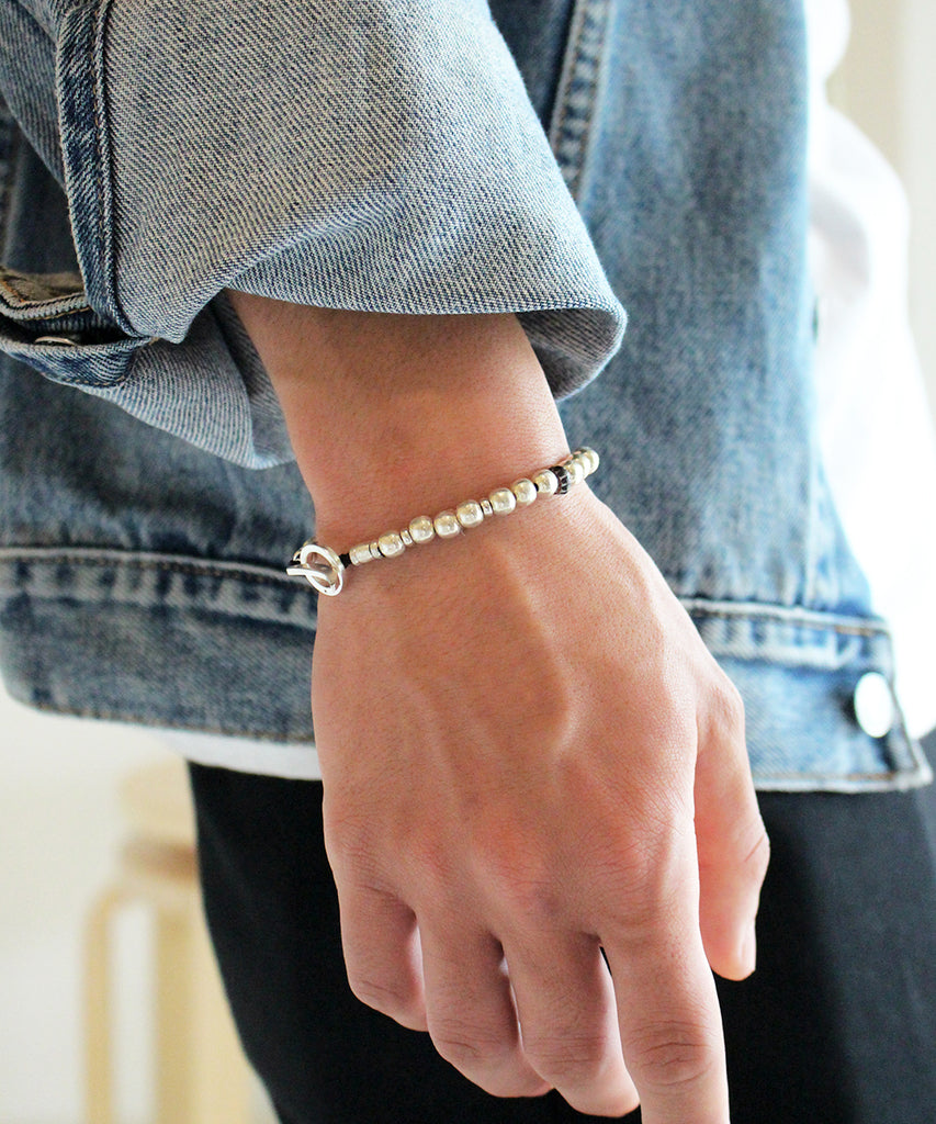 silver ball bracelet