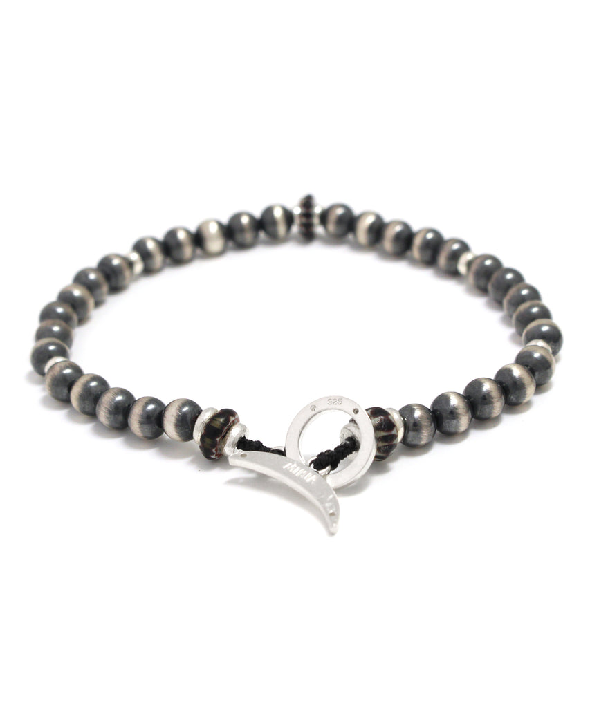 Navajo pearl silver bracelet / 5mm