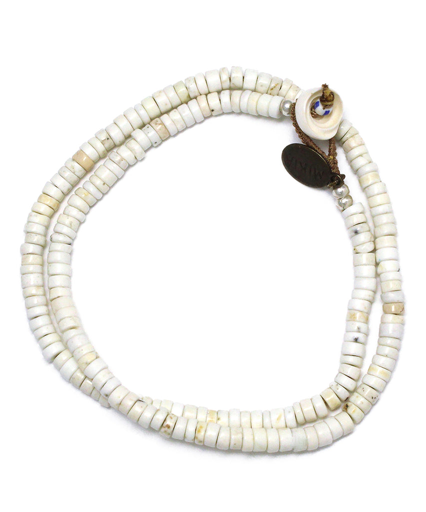 Heishi double wrap bracelet / magnesite