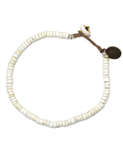 heishi beads bracelet / magnesite