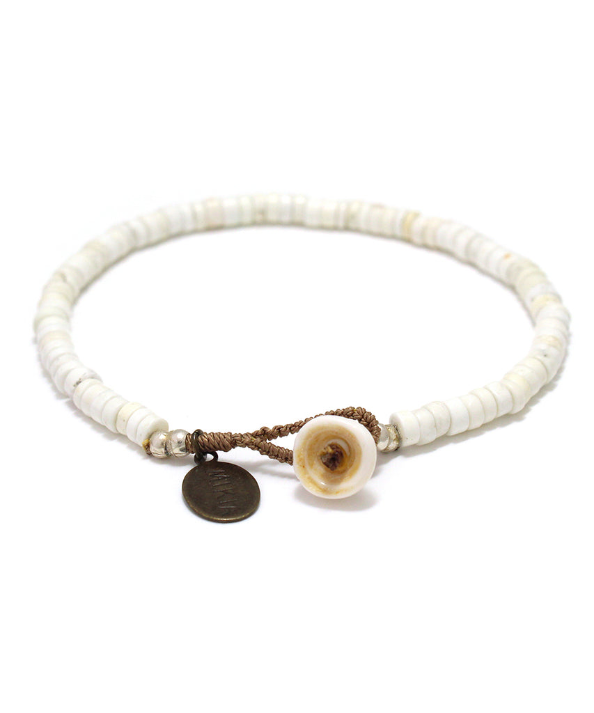 heishi beads bracelet / magnesite