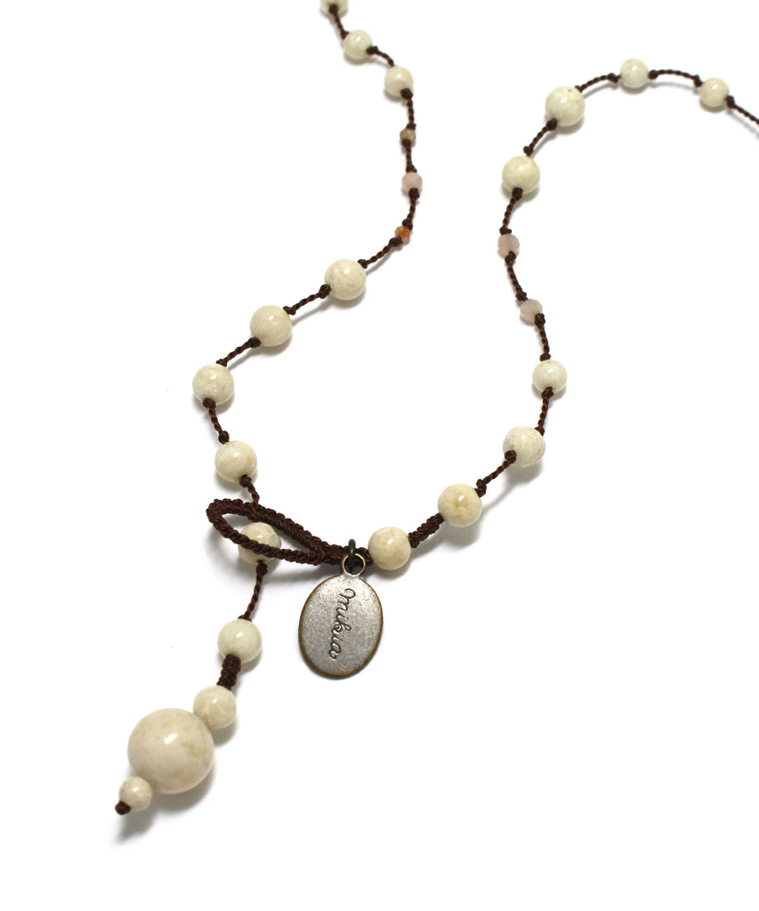 AIYANA long necklace / river stone