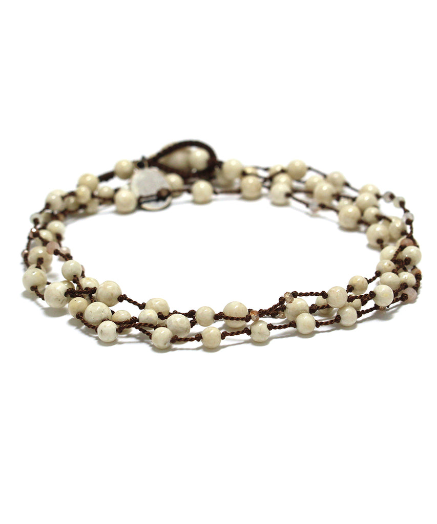AIYANA long necklace / river stone