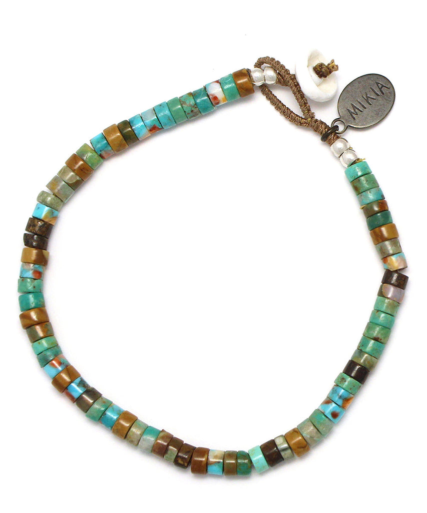 heishi beads bracelet / turquoise mix