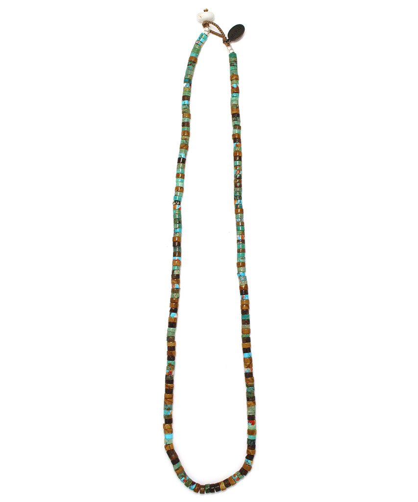 heishi beads necklace / turquoise mix