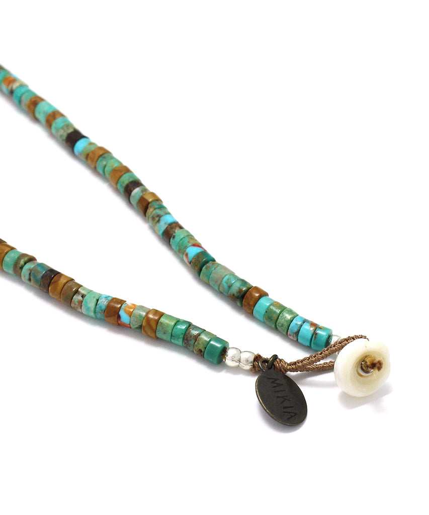 heishi beads necklace / turquoise mix