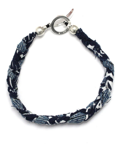 vintage denim bandana bracelet / navy