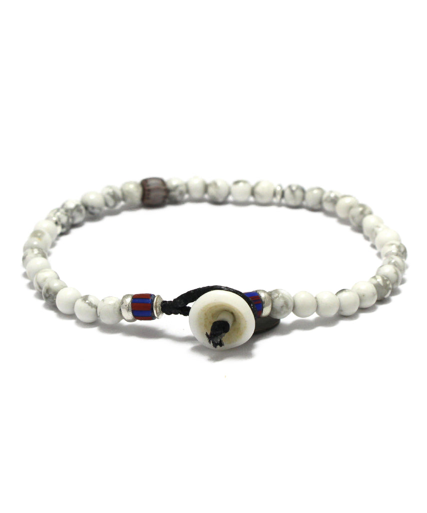 4mm stone bracelet / howlite