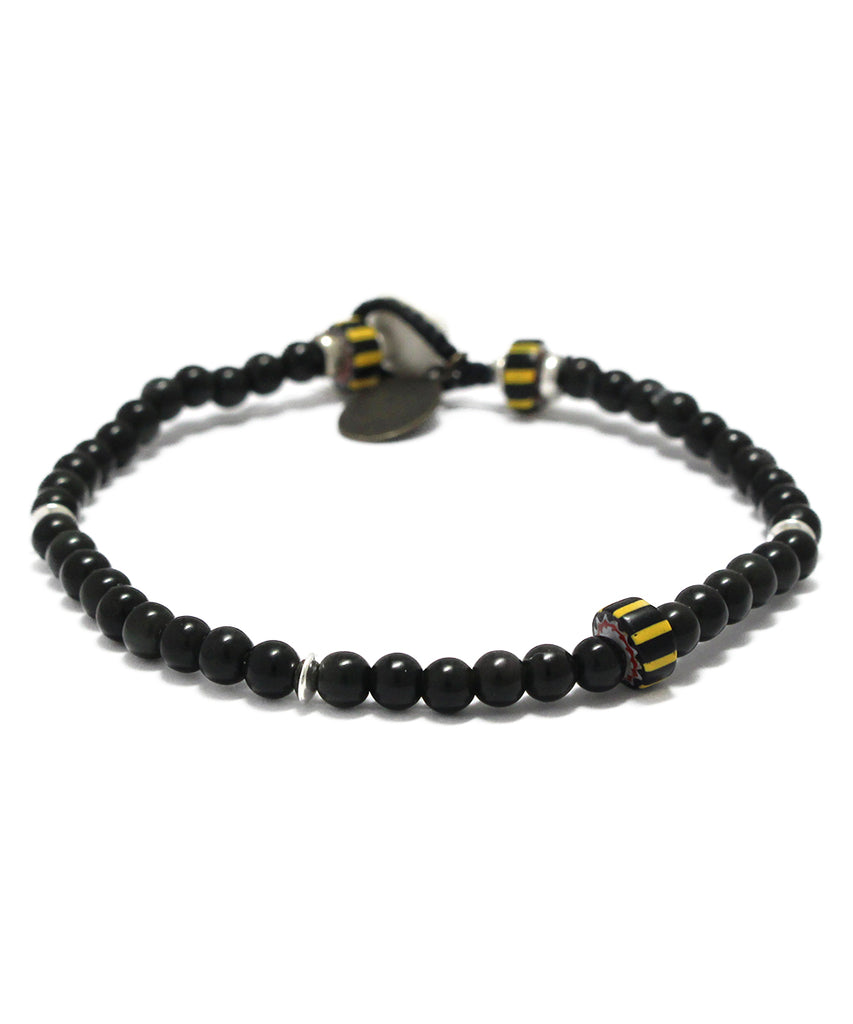 4mm stone bracelet / rainbow obsidian