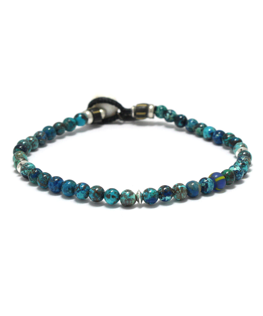 4mm stone bracelet / chrysocolla