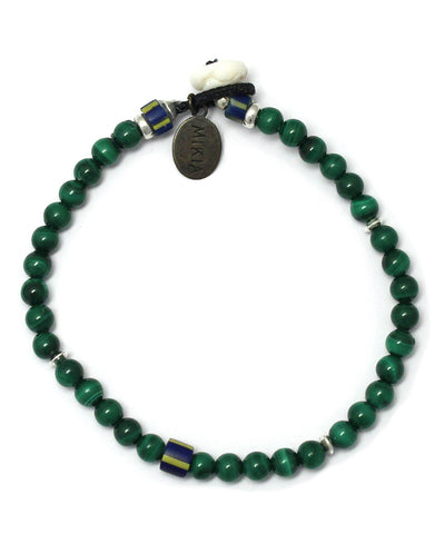 4mm stone bracelet / malachite