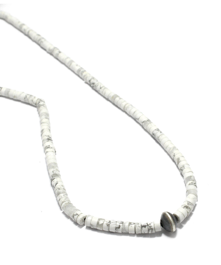 vintage denim bandana necklace / howlite