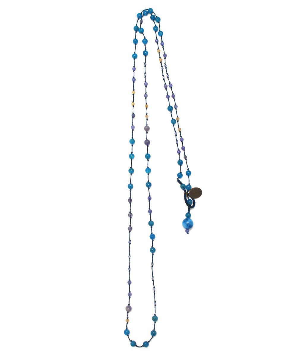 AIYANA tanzanite / blue apatite necklace