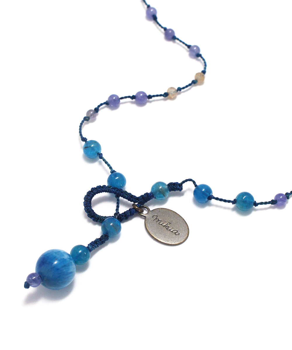 AIYANA tanzanite / blue apatite necklace
