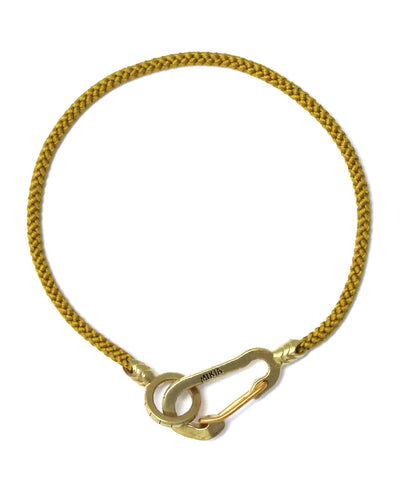 mikia snake karabiner bracelet brass / amber