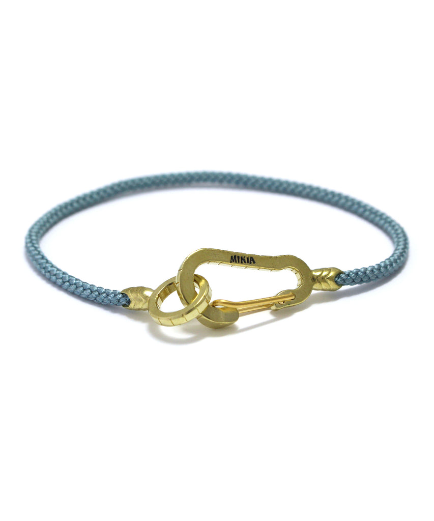 MIKIA snake karabiner bracelet brass / blue coral